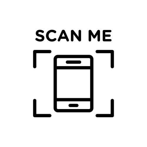 Scan me icon set qr code and digital arrow symbol vector image