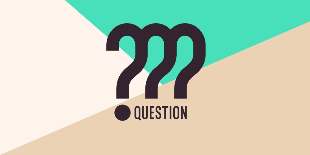 a poster with picture question mark frame vector image