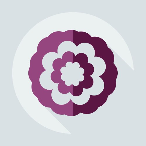 Flat modern design with shadow icon flower vector image