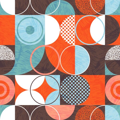 Bauhaus seamless abstract modern pattern vector image