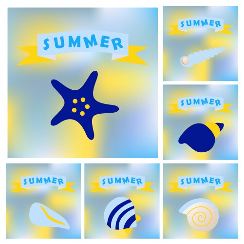 Star Shell Vector Sea shells and star Royalty Free Vector Image - VectorStock