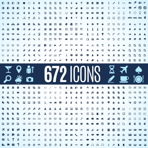 500 icons set Royalty Free Vector Image - VectorStock