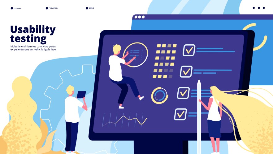 App Development & Testing UI vector image