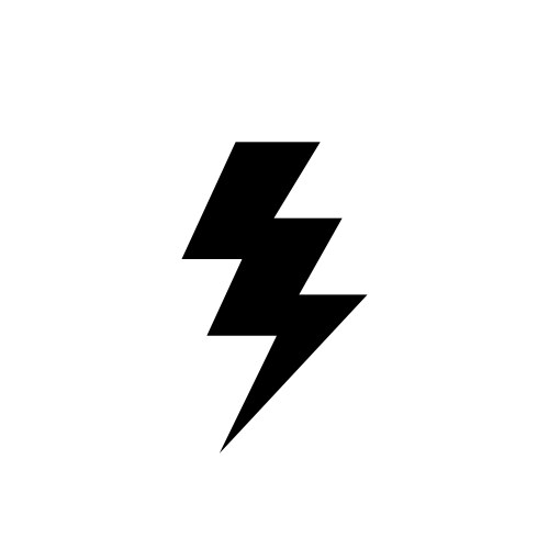 Red lightning bolt icon electrical power symbol Vector Image