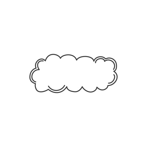 Empty cloud abstract memo dialog message doodle vector image