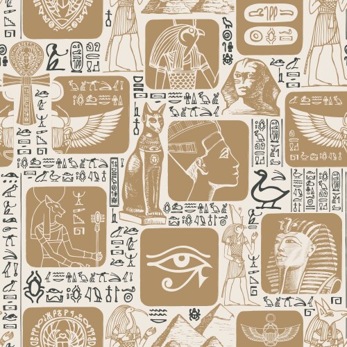 Seamless egypt pattern Royalty Free Vector Image