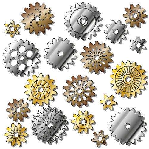 Two steampunk clocks with gears Royalty Free Vector Image