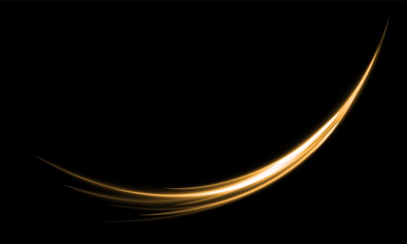 Abstract yellow light speed motion movement curve vector image