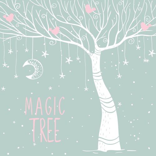 Amazing magic tree Royalty Free Vector Image - VectorStock