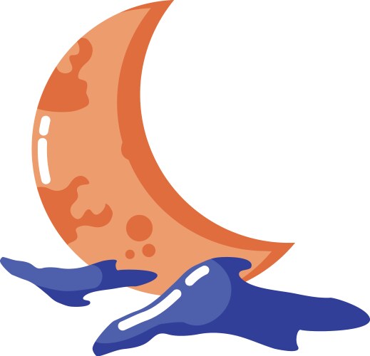 Half moon star Royalty Free Vector Image - VectorStock