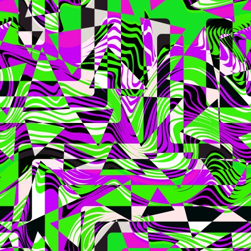 Neon star geometric seamless pattern Royalty Free Vector