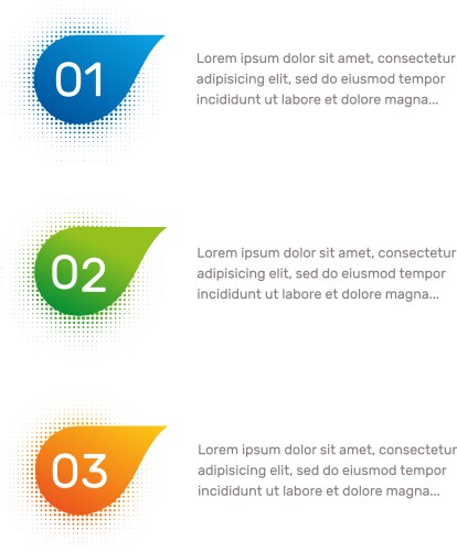 Layout workflow outline colorful menu for app vektorbild