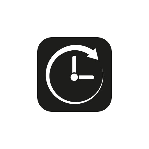 Time icon and watch timer symbol ui web vector image