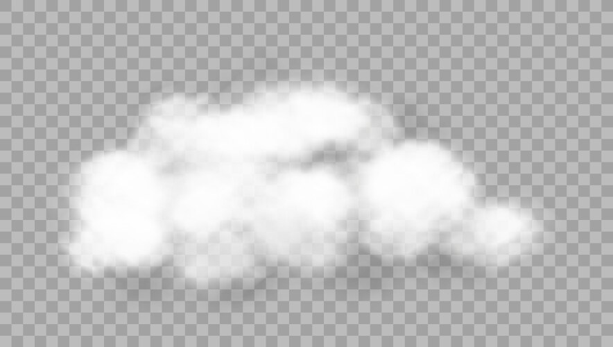Realistic clouds on transparent background Vector Image