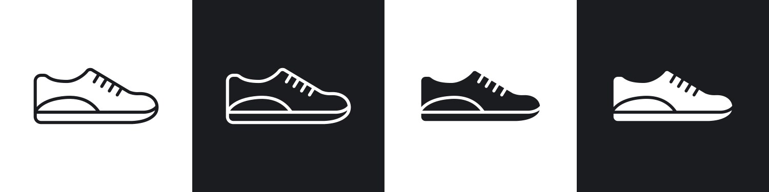 Shoes icon set Royalty Free Vector Image - VectorStock