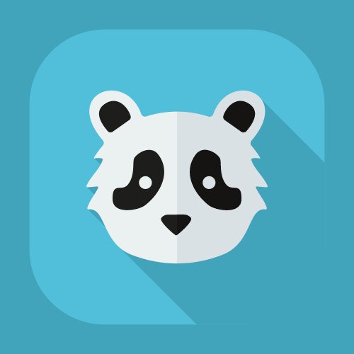 flat modern design with shadow icons pandas vector image