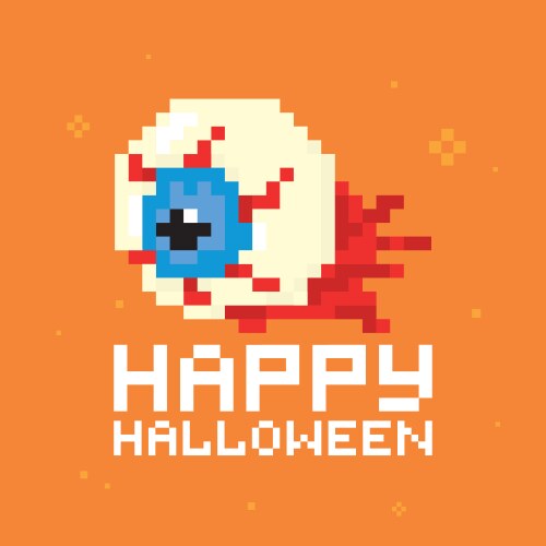 Happy halloween eye vector image