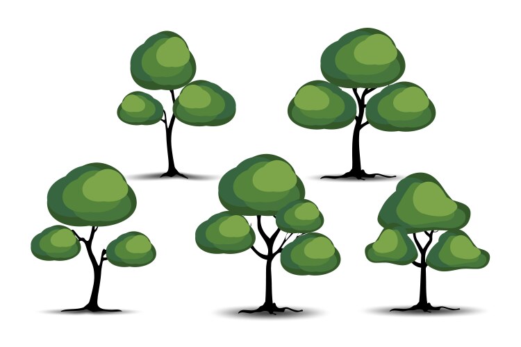 realistic tree on white background eps10 vector image