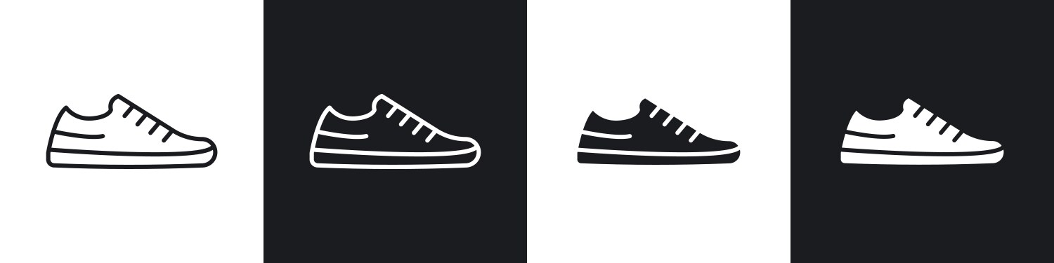 Shoes icon set Royalty Free Vector Image - VectorStock