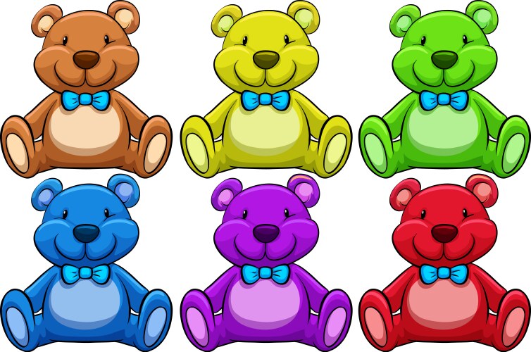 teddy bears vector image vector image