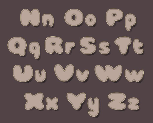 Abc bold coco Vector Image