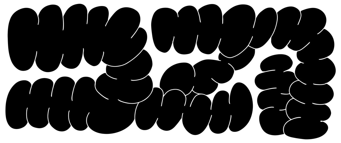 Abstract plural bubble shapes sticker pack funky Vector Image