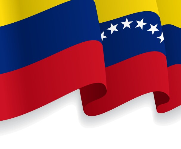 Background with waving venezuelan flag Vector Image