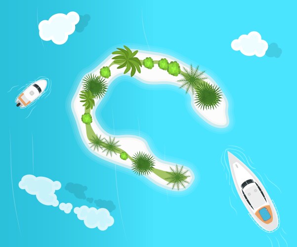 Cartoon summer cruise vacation concept card poster Vector Image