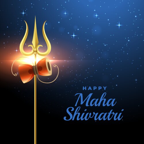 Happy maha shivratri festival greeting Vector Image