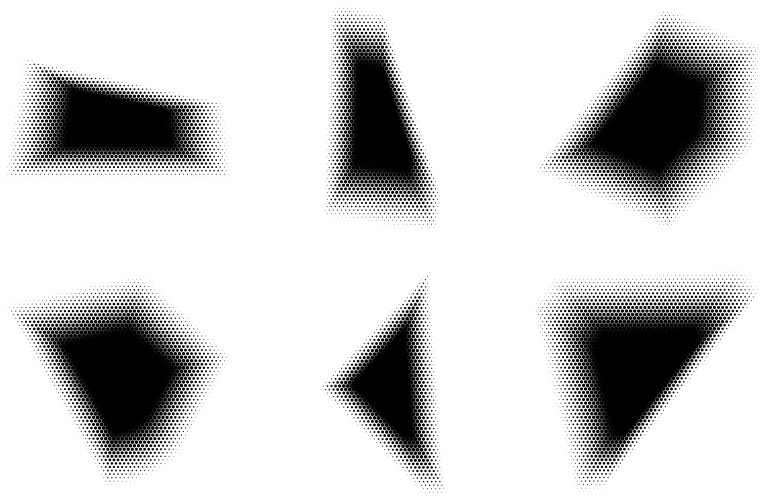 Halftone hexagon pattern reprographic technique vector image
