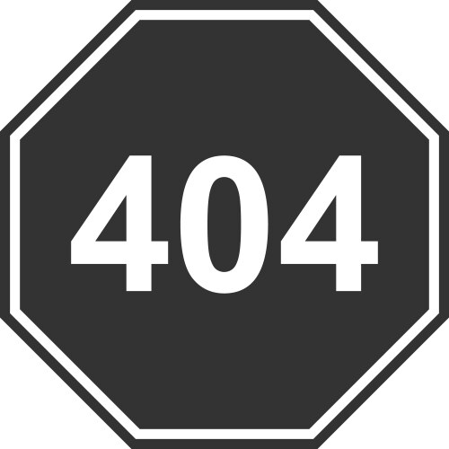 Page with a 404 error icon isolated template vector image