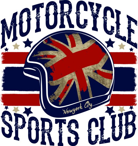 Vintage Motorcycle Sports Club Vector Image