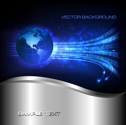Global Network Binary Code vector image