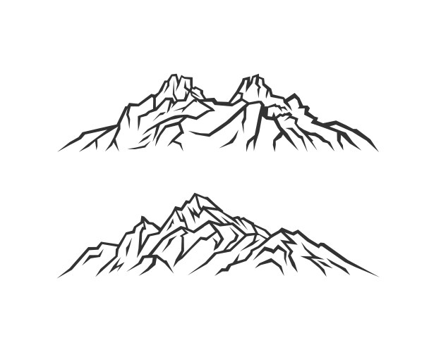 Mountain Silhouette Art Vector Image
