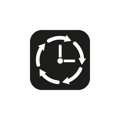 Time icon and watch timer symbol ui web vector image