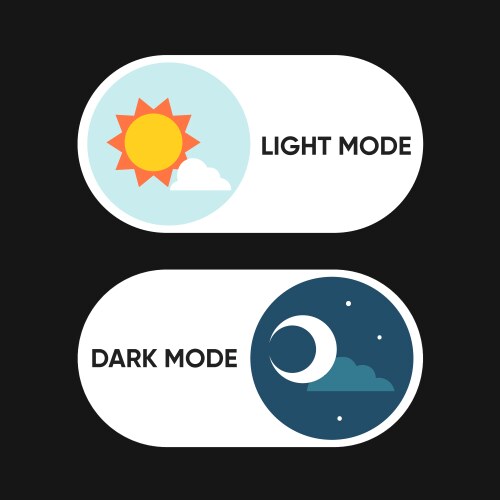 On off switch element for mobile app web design vector image