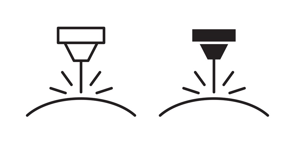 Laser Cutting Machine Icon – Royalty-Free Vector | VectorStock
