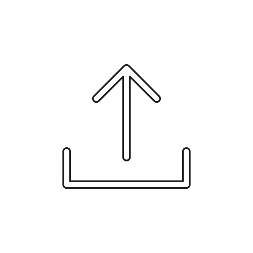 Upload symbol - app up load button vector image