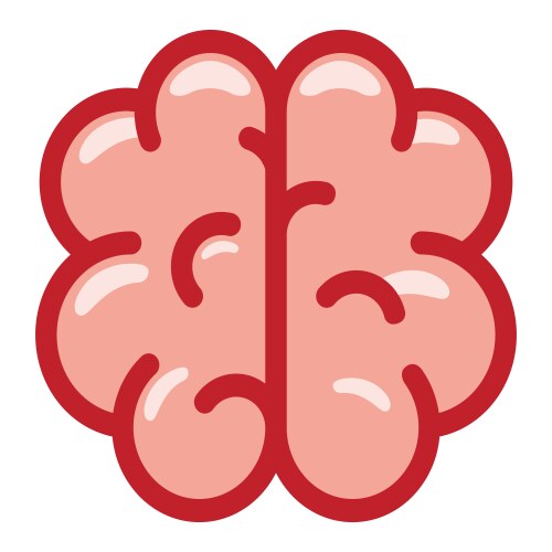 Human brain cartoon isolated Royalty Free Vector Image