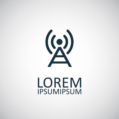 Radio antenna wireless icon Royalty Free Vector Image