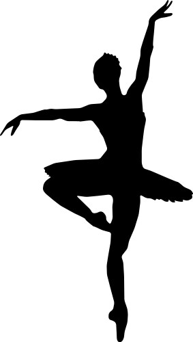 Ballet Silhouettes - Graceful Dancer Vector Image