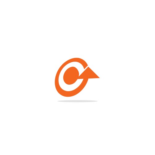 Round curve arrow abstract globe logo Royalty Free Vector