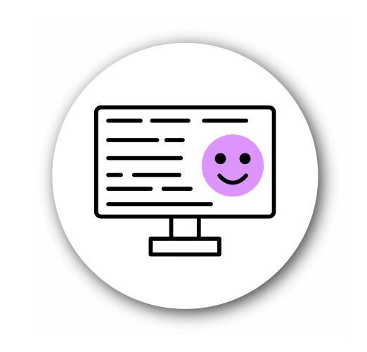 Seo file and approved line icon computer monitor vector image