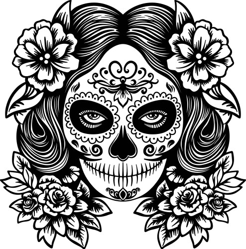 Day of the Dead Sugar Skull Vector Image