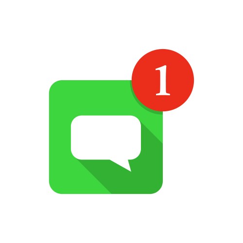 New message icon in flat style incoming inbox vector image