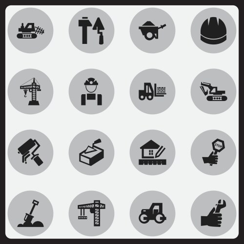 Set of 16 editable structure icons includes vector image