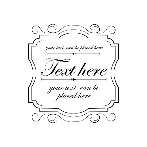Template with text isolated empty field ornaments vector image