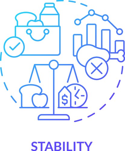 Stability concept icon Royalty Free Vector Image