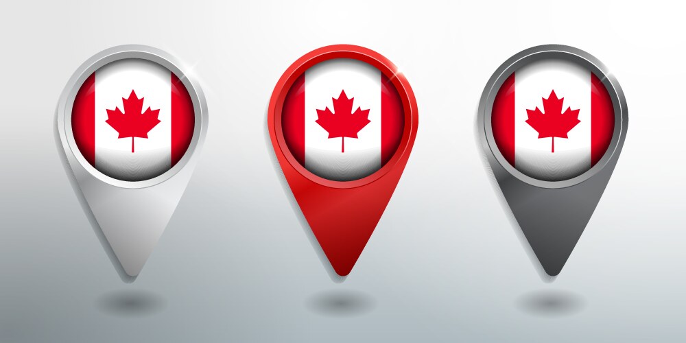 3d pointer tag and location marker with round vector image