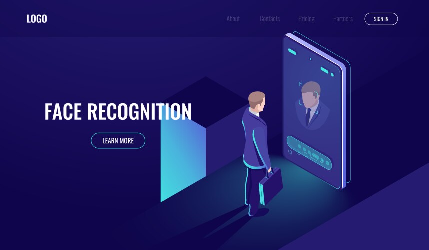 Isometric Face Recognition Vector Images (over 600)